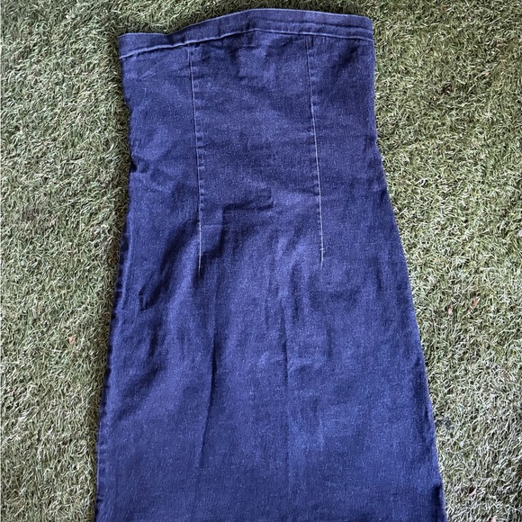 Y2K Strapless mini Denim dress - Picture 6 of 8